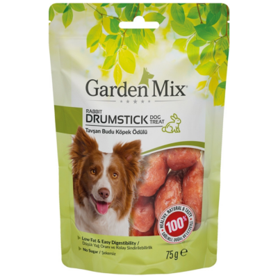 Garden Mix Rabbit Drumstic Tavşan Budu Sargılı Kemik Köpek Ödülü 75 Gr - 1