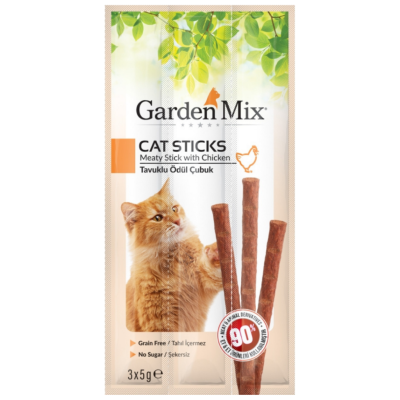 Garden Mix Tavuklu Sticks Kedi Ödülü 3 x 5 Gr - 1