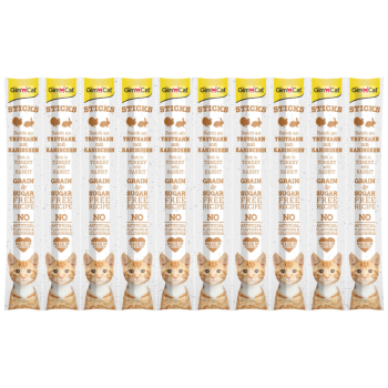 GimCat Sticks Hindi Etli ve Tavşanlı Tahılsız Kedi Ödülü 10x5 Gr - 1