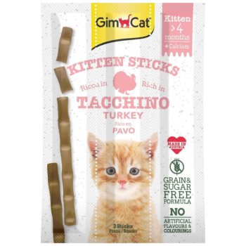 GimCat Sticks Kitten Hindili Tahılsız Yavru Kedi Ödülü 3x5 Gr - 1