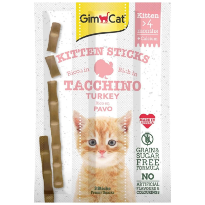 Gimcat Sticks Kitten Hindili Tahılsız Yavru Kedi Ödülü 5 Gr 3 Lü Paket - 1