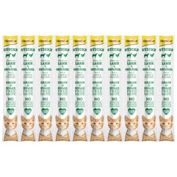 GimCat Sticks Kuzu Etli ve Tavuklu Tahılsız Kedi Ödülü 10x5 Gr - 1