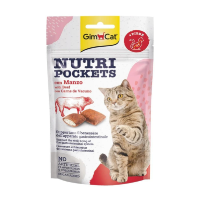 Gimcat Nutri Pockets Biftek Beef Malt Kedi Ödülü 60 Gr - 1