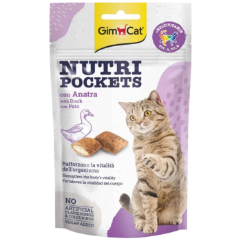 GimCat Nutri Pockets Duck Ördekli Kedi Ödülü 60 Gr - 1