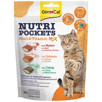 GimCat Nutri Pockets Malt ve Multivitamin Mix Kedi Ödülü 150 Gr - 1