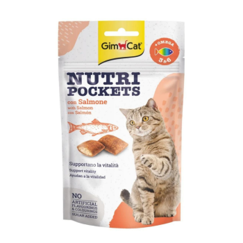 GimCat Nutri Pockets Somon Ve Omega 36 Kedi Ödülü 60 Gr - 1