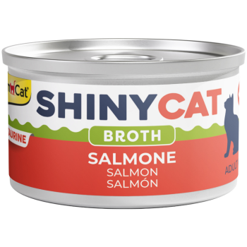 GimCat Shinycat Broth Sos İçinde Somonlu Yetişkin Kedi Konservesi 70 Gr - 1