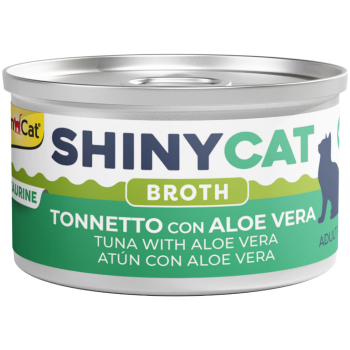GimCat Shinycat Broth Sos İçinde Ton Balıklı ve Aloe Veralı Yetişkin Kedi Konservesi 70 Gr - 1