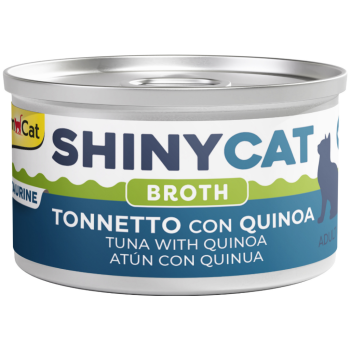 GimCat Shinycat Broth Sos İçinde Ton Balıklı ve Kinoalı Yetişkin Kedi Konservesi 70 Gr - 1