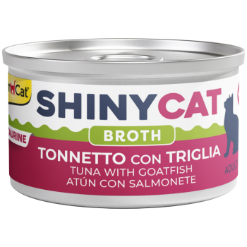 GimCat Shinycat Broth Sos İçinde Ton ve Barbun Balıklı Yetişkin Kedi Konservesi 70 Gr - 1