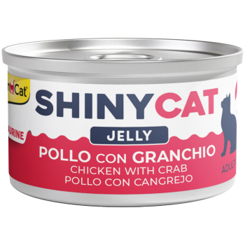 GimCat Shinycat Jelly Jöle içinde Tavuklu ve Yengeçli Yetişkin Kedi Konservesi 70 Gr - 1