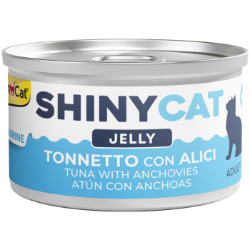 GimCat Shinycat Jelly Jöle İçinde Ton Balıklı ve Ançüezli Yetişkin Kedi Konservesi 70 Gr - 1