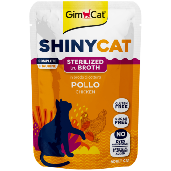 GimCat Shinycat Pouch Sterilised Tavuklu Kısırlaştırılmış Kedi Yaş Maması 70 Gr - 1