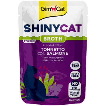 GimCat Shinycat Pouch Ton Balıklı ve Somonlu Yetişkin Kedi Yaş Maması 70 Gr - 1