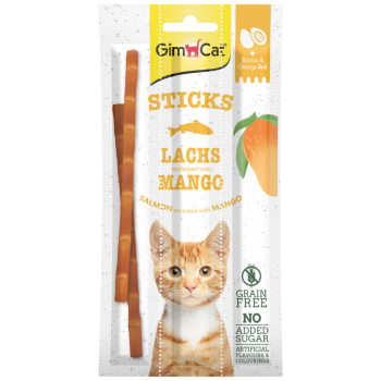 GimCat Sticks Somonlu ve Mangolu Tahılsız Kedi Ödülü 3x5 Gr - 1