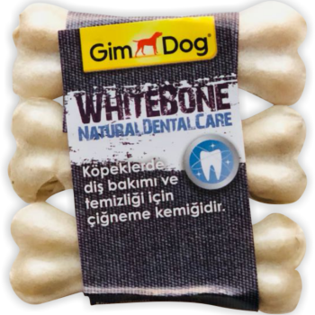 GimDog Whitebone Press Kemik Köpek Ödülü 3 Lü Paket 60 Gr - 1