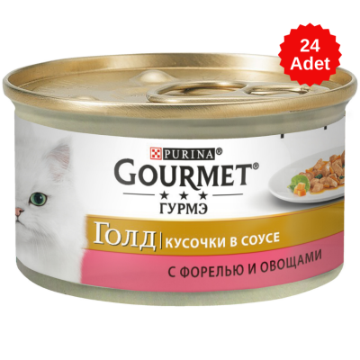 Gourmet Gold Alabalıklı Ve Sebzeli Kedi Konserve Maması 85 Gr 24 Adet - 1