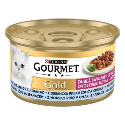 Gourmet Gold Çifte Lezzet Okyanus Balıklı ve Sebzeli Kedi Konservesi 85 Gr - 1