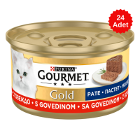 Gourmet Gold Kıyılmış Sığır Etli Kedi Konserve Maması 85 Gr 24 Adet - Gourmet Gold