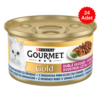 Gourmet Gold Okyanus Balıklı Ve Sebzeli Kedi Konserve Maması 85 Gr 24 Adet - 1