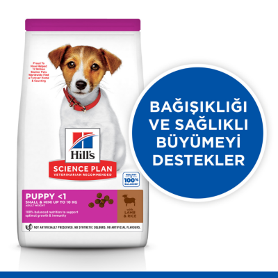 Hill's SCIENCE PLAN Kuzulu & Pirinçli Küçük ve Mini Irk Yavru Köpek Maması 1.5 Kg - 3