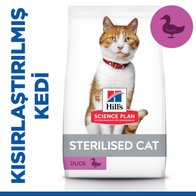 Hill's SCIENCE PLAN Ördekli Kısırlaştırılmış Yetişkin Kedi Maması 1.5 Kg - 1