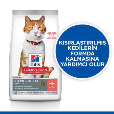 Hill's SCIENCE PLAN Sterilised Somonlu Kısırlaştırılmış Kedi Maması 1.5 Kg - 2