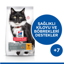 Hill's SCIENCE PLAN Tavuklu Kısırlaştırılmış +7 Yaşlı Kedi Maması 1.5 Kg - 2