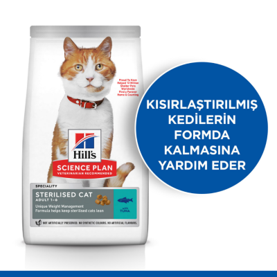 Hill's SCIENCE PLAN Ton Balıklı Kısırlaştırılmış Yetişkin Kedi Maması 1.5 Kg - 2