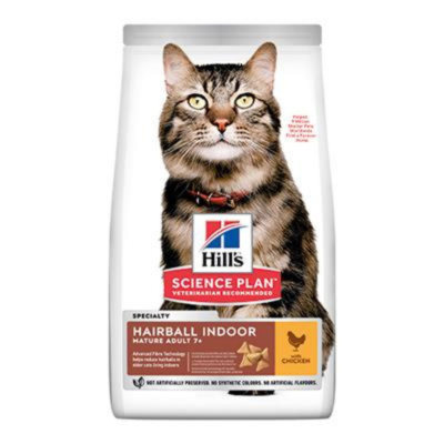 Hill's SCIENCE PLAN Tüy Yumağı +7 Olgun Yetişkin Tavuklu Kedi Maması 1.5 Kg - 1