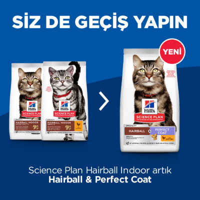 Hill's SCIENCE PLAN Tüy Yumağı Önleyici Mükemmel Tüyler için Tavuklu Yetişkin Kedi Maması 1.5 Kg - 4