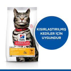 Hill's SCIENCE PLAN Üriner Sağlık Tavuklu +1 Yetişkin Kedi Maması 1.5 Kg - 3