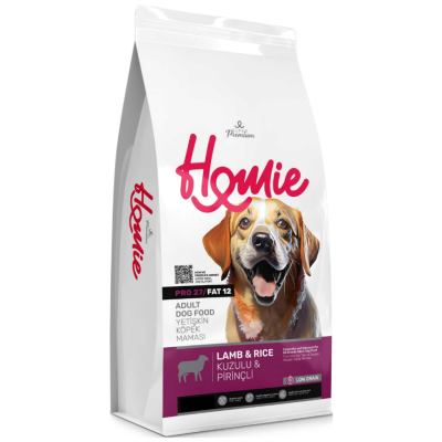 Homie Süper Premium Düşük Tahıllı Kuzu Etli Yetişkin Köpek Maması 12 Kg - 1