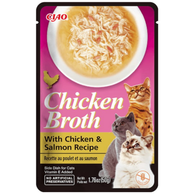 İnaba Ciao Broth Tavuk Sulu ve Somonlu Kedi Çorbası 50 Gr - 1