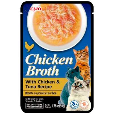 İnaba Ciao Broth Tavuk Sulu ve Ton Balıklı Kedi Çorbası 50 Gr - 1