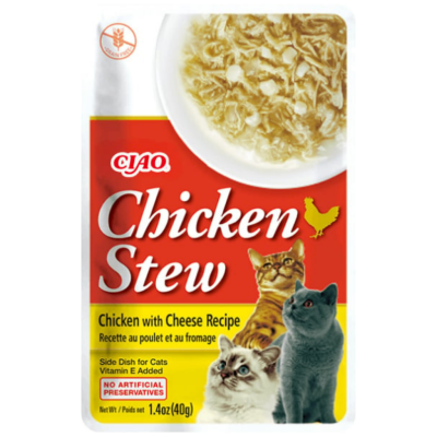 İnaba Ciao Chicken Stew Tavuk Güveçli ve Peynirli Pate Kedi Yaş Maması 40 Gr - 1