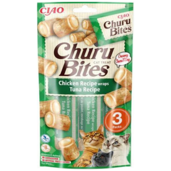 İnaba Ciao Churu Bites Tavuk Sargılı ve Ton Balıklı Kedi Ödülü 3x10 Gr - 1