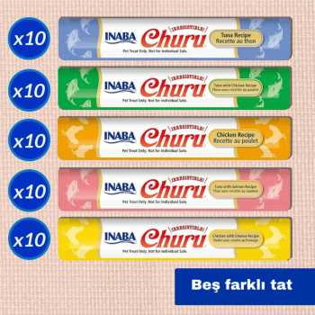 İnaba Ciao Churu Cream Karışık Paket Krema Kedi Ödülü 50x14 Gr - 2