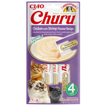 İnaba Ciao Churu Cream Tavuklu ve Karidesli Krema Kedi Ödülü 4x14 Gr - 1