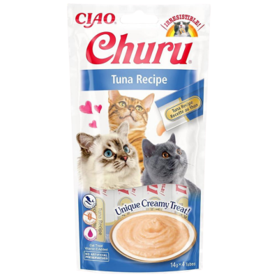 İnaba Ciao Churu Cream Ton Balıklı Krema Kedi Ödülü 4 x 14 Gr - 1