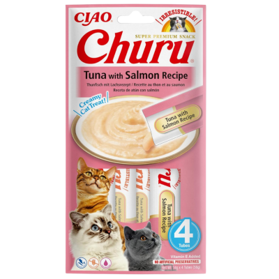 İnaba Ciao Churu Cream Ton Balıklı ve Somonlu Krema Kedi Ödülü 4 x 14 Gr - 1