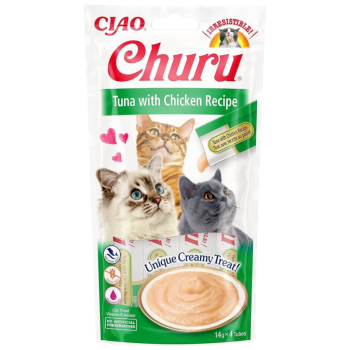 İnaba Ciao Churu Cream Ton Balıklı ve Tavuklu Krema Kedi Ödülü 4x14 Gr - 1