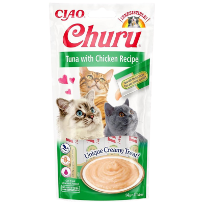 İnaba Ciao Churu Cream Ton Balıklı ve Tavuklu Krema Kedi Ödülü 4 x 14 Gr - 1