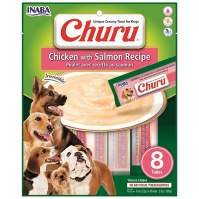 İnaba Ciao Churu Somonlu ve Tavuklu Krema Köpek Ödülü 8x20 Gr - 1