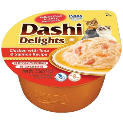 İnaba Ciao Dashi Delights Tavuklu Ton Balıklı ve Somonlu Kedi Çorbası 70 Gr - 1