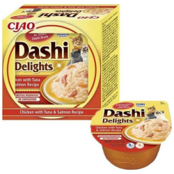 İnaba Ciao Dashi Delights Tavuklu Ton Balıklı ve Somonlu Kedi Çorbası 70 Gr - 2