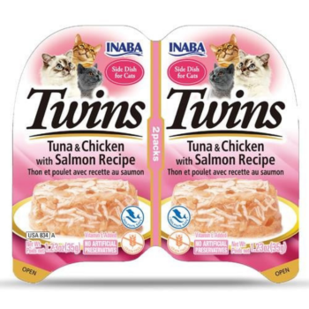 İnaba Twins Ton Balıklı Somonlu ve Tavuklu Jöle İçinde Kedi Yaş Maması 2x35 Gr - 1