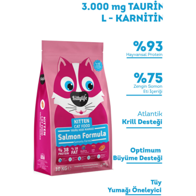 Kittylife Kitten Somonlu Yavru Kedi Maması 10 Kg - 2