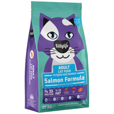 Kittylife Somonlu Yetişkin Kedi Maması 10 Kg - 1