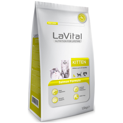 Lavital Kitten Somonlu Yavru Kedi Maması 1.5 Kg - 1